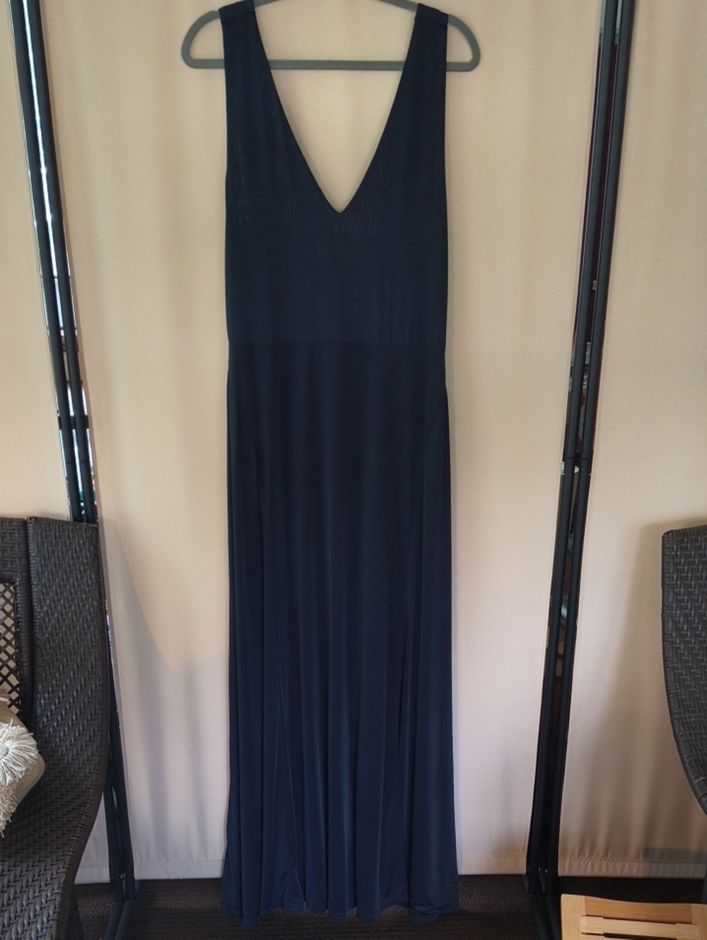 NWT Love X Design Sleeveless Deep Navy V-Neck Maxi Dress Size XL
